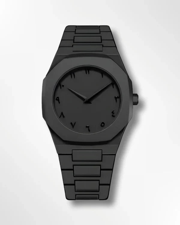 STAINLESS STEEL BLACK ARABIC  AURA WATCH