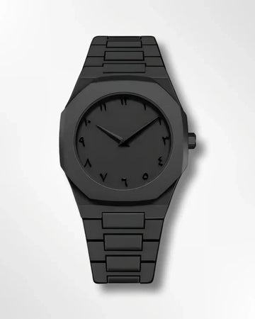 STAINLESS STEEL BLACK ARABIC  AURA WATCH